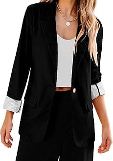 Blazers for Women Business Casual Long Sleeves Work Professional Suits Dressy Jackets with Pocket Office Outfits