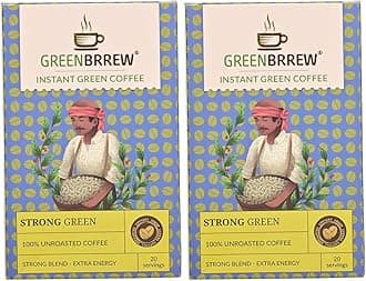 Strong Green | 100% Unroasted Coffee | Strong Blend | Extra Energy | 20 Servings | 60g (Pack Of 2)