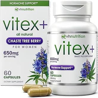 VITEX+ | Vitex Chasteberry Supplement for Women | Hormonal Balance* and Fertility Support* | 650mg Per Serving of Vitex Berry Extract Powder | 60 Capsules