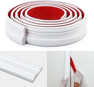 Peel and Stick Wall Molding Trim, Flexible Strip for Mirror Frame, Chair Rail, Wall Protection and Home DIY Decoration (3m x 6.1cm)