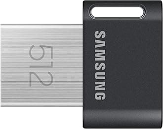 Samsung FIT Plus USB 3.2 Flash Drive, 512GB USB Standard Type-A, Speeds Up to 400MB/s / 110MB/s, Portable Storage Memory Stick, Durable Thumb Drive Backward Compatible with USB 2.0, MUF-512AB/AM