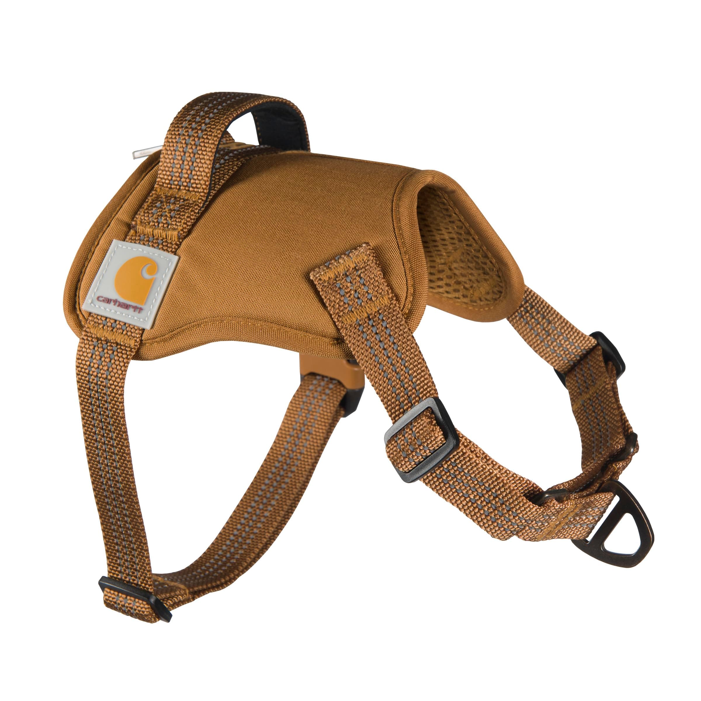 Nylon Duck No Pull Dog Harness, Fully Adjustable Dog Harness with Quick Control Handle and Reflective Accents, Carhartt Brown, Medium