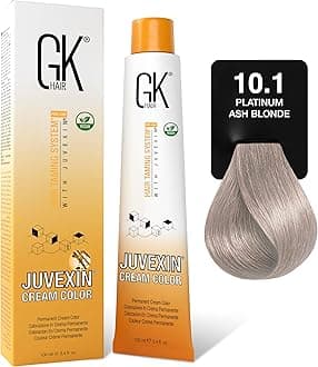 Global Keratin GK HAIR Hair Professional Hair Color Cream Tube 3.4 Fl Oz Nourishing and Cleansing Color Styling High Performance Long Lasting Permanent Natural Toner Dyes Platinum Ash Blonde