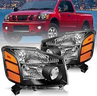 Bingbingmotor BRYGHT Headlight Assembly Compatible with 2004 - 2015 Nissan Titan / 2005 - 2007 Armada