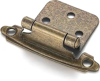 Self Closing Cabinet Hinges, Antique Brass