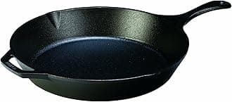 Seasoned Cast Iron Skillet - PFAS-Free, Non-Toxic Cookware - Use with an Oven, Stove, Grill, or Campfire - Naturally Non-Stick & Oven Safe - 13.25 Inches