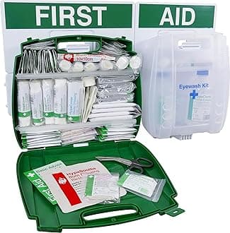 Safety First Aid Evolution Eyewash & First Aid Point BS 8599 Compliant, Large Fully Stocked