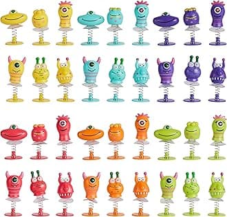 THE TWIDDLERS 36 Jumping Monster Jumping Toys for Boys and Girls - Bouncy Monster Party Favours, Party Bags, Give Aways Children's Birthday, Alien Small Gifts for Children