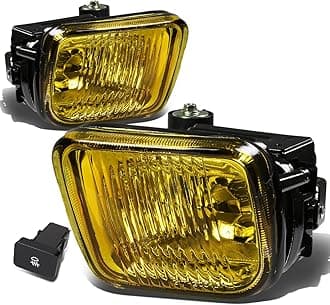DNA Motoring FL-HC96-AM Front Bumper Fog Light Driver & Passenger Side Enhance visibility [Compatible with 96-98 Honda Civic]