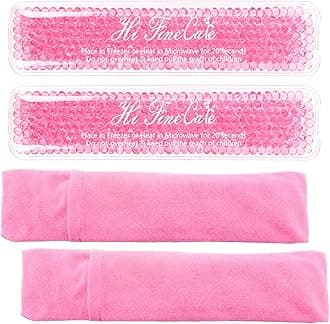 Reusable Perineal Cooling Pad for Postpartum & Hemorrhoid Pain Relief, Hot & Cold Packs for Women After Pregnancy and Delivery, 2 Ice Pack and 3 Cover (# Pink)