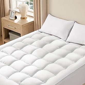 Bedsure Full Size Mattress Topper - Soft Extra Thick Mattress pad, Quilted Fitted Mattress Cover with 8-21" Deep Pocket, Breathable Fluffy Pillow Top, White (Extra Thicker), 54x75 Inches