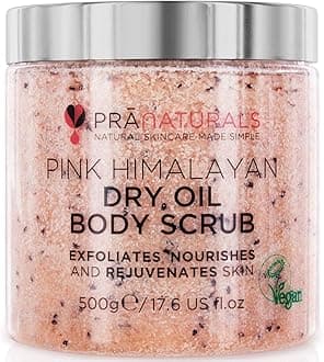Pink Himalayan Salt Body Scrub 500g, Naturally Rich in Nourishing Minerals & Vitamins, Removes Dead Skin Cells, Rejuvenates Skin, For All Skin Types, Delicately Scented with Natural Oils