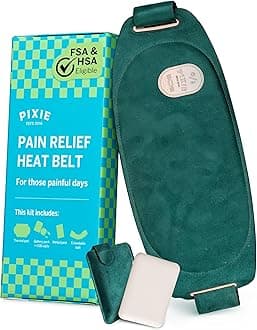 Pixie Period Heating Pad for Cramps - Thinnest Wearable Heating Pad - Unnoticeable Under Clothes - Best Portable Pain Relief Belt Device with Heat On The Market - Hours of Menstrual Pain Relief