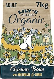 Lily’s Kitchen Made with Natural Ingredients Adult Dry Dog Food Organic Chicken Bake Balanced Nutrition 7kg