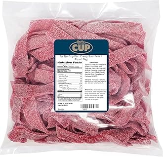 Wild Cherry Sour Belts, 1 lb Bulk Bag