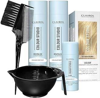 Professional Colour Studio Permanent Colour Cream Hair Dye | Long-lasting Rich Tones | 100% Grey Coverage | Hair Colouring Kit | 3-step Routine with Accessories | 11/1 Cool Porcelain