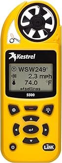 Link + Vane Mount, Yellow : Kestrel 5500 Weather Meter with Link and Vane Mount, Yellow