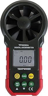Tekpower Digital Handheld Anemometer TP6252A Wind Speed Air Velocity Meter with Back-lit LCD Display
