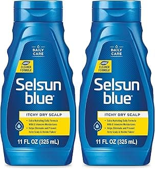 Selsun Blue Shampoo, 11 fl. oz., Itchy Dry Scalp | Anti-Dandruff | Extra-Hydrating Formula | Pyrithione Zinc 1% | Pack of 2
