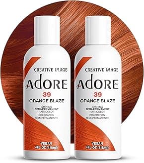 Adore Semi-Permanent Haircolor #039 Orange Blaze 4 Ounce (118ml) (2 Pack)