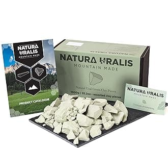 Natura Uralis Ural Green Clay | 1000g Natural Green Clay, Satisfying Earthy, Velvety & Firm Texture, ASMR Sensation