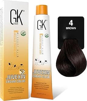 Color Cream 4.0 Natural Brown – 100% Grey Coverage | Semi, Demi or Permanent Results | 8–10 Vol Semi | 20-30-40 Vol Permanent – Salon Quality Hair Dye – For Women & Men 3.4 Oz