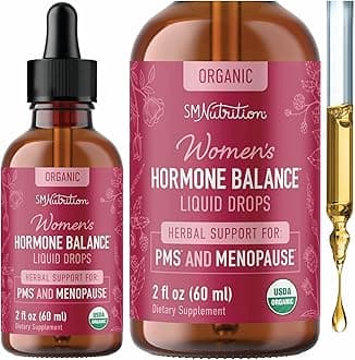 Hormone Balance Liquid Drops | with Black Cohosh, Stinging Nettle, Red Raspberry Leaf, Chasteberry & More | Menopause, Hot Flash, & PMS Relief Menstrual Herbal Support Tincture | Vegan Formula | 2oz