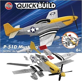 Airfix J6016 Quick Build Mustang P-51D Model Kit, Multicolor