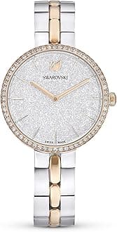 Swarovski Metal Analog White Dial Women's Watch-5644081,Multicolor Band