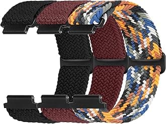 Braided Nylon Watch Bands Compatible with 16mm 18mm 19mm 20mm 22mm Watch Bands Quick Release Replacement Wristband, Adjustable Stretchy Straps Fabric Bands for Men Women