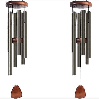 Large Aluminium Wind Chimes 37" Inches to Create a Zen Atmosphere Suitable for Outdoor, Garden, Patio Decoration Wind Chimes with Wind Catcher Suitable as A Gift for Unisex(2 Pack Copper)