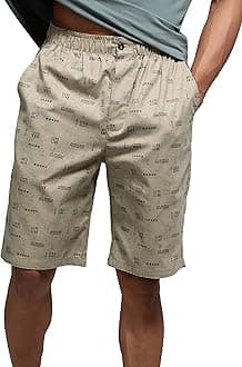 JockeyUS88 Men's Super Combed Mercerized Cotton Woven Fabric Regular Fit Printed Bermuda with Side Pockets (Colors & Prints May Vary)