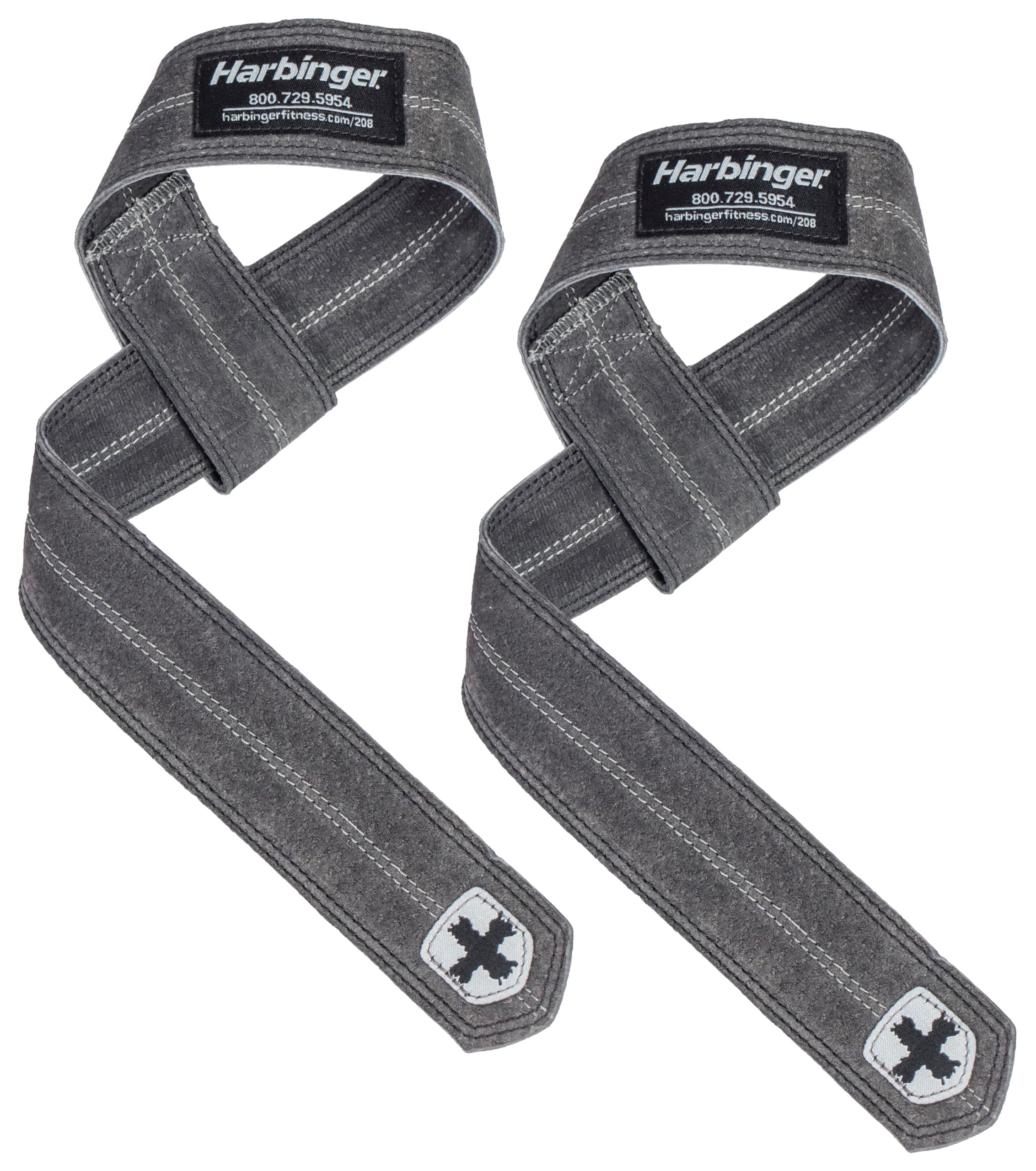 DuraHide Real Leather Lifting Straps, Black