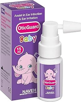 NAVEH PHARMA Otic Guard Baby Natural Herbal Oil Blend Spray “For Ear Infections And Ear Pain In Babies, Kids “Ear Wax Removal, Ear Wax Softener For Clogged Ear Relief And Swimmers Ear (0.5 Fl Oz)