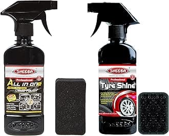 Sheeba All-in-One Multi Purpose Polish (250 ml) (SAIO372501) & Sheeba SCTS04 Tyre Shine (200 ml)