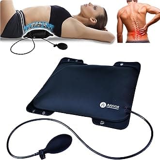 AJUVIA Lumbar Decompressor™ Portable Lumbar Traction Device - Back Pain Pillow for Sleeping - Fast Relief for Herniated Disc, Sciatica Pain, Scoliosis
