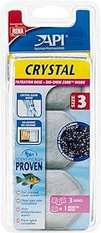 API CRYSTAL Aquarium Filtration Media Cartridges for Superclean 120 and 150 Internal Filter, Size 3, Pack of 3