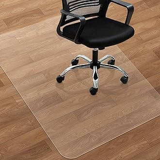 Large Office Chair Mat for Hard Floors - 59''×47'',Heavy Duty Clear Wood/Tile Floor Protector PVC Transparent by SHAREWIN