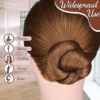 FANDAMEI 20PCS Hair Nets Invisible and 40PCS U Shaped Hair Pins Set, 20PCS 50cm Hair Nets for Bun Brown Elastic Edge Mesh and 40pcs Hair Bun Pins for Women, girls, Ballet Bun Maker Dance (Brown )