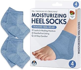 Moisturizing Heel Socks for Cracked Heel Treatment - 2 Pairs - Heel Socks for Dry Cracked Feet - Cracked Heel Repair - Heal Dry Heels - Foot Care for Women & Men - Jojoba Oil