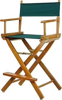 Casual Home 24" Director's Chair Honey Oak Frame-with Hunter Green Canvas, Counter Height