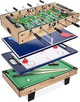Best Choice Products Multi-Game Table Series – Interactive 4-in-1 and 11-in-1 Game Tables for Kids with Foosball, Air Hockey, Billiards, Ping Pong & More