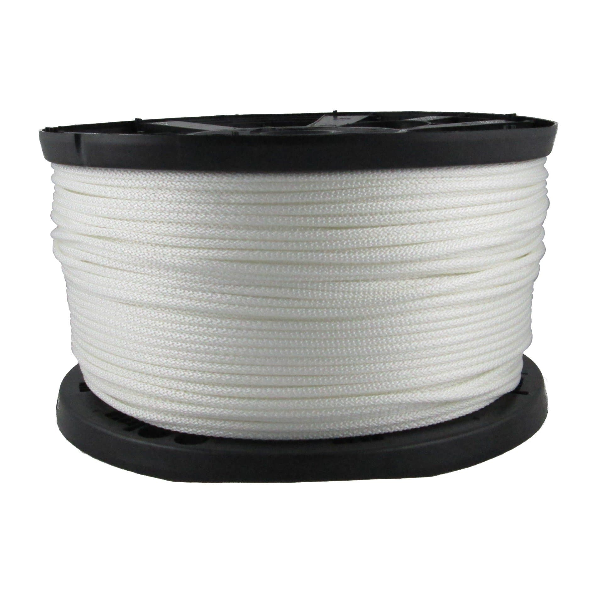 QNR 3/16" Polyester Rope, Solid Braid Dacron Utility Rope, 1000 ft Spool, Low Stretch UV Resistant Industrial Cord