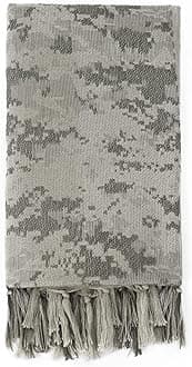 Explore Land Cotton Shemagh Keffiyeh Tactical Desert Scarf Neck Head Wrap with Tassel for Men Women