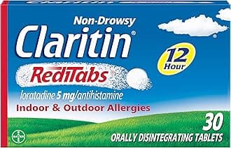 RediTabs 12 Hour Allergy Medicine, Non-Drowsy Prescription Strength Allergy Relief, Loratadine Antihistamine Tablets, 30 Count, Pack of 2