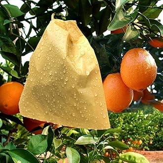 Fruit Bags 100pcs White Paper Protection Covers 6.2x7.7inch, Fruit Netting Covers for Trees, Orchard, Plants