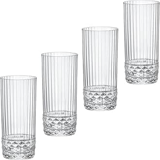 Bormioli Rocco America '20s 16.625 oz. Cooler Glasses, Clear, Set of 4