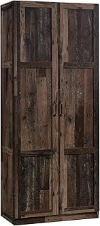 Sauder Miscellaneous Storage Cabinet, L: 29.61" x W: 16.02" x H: 71.5", Reclaimed Pine Finish