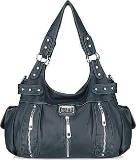 ScarletonPurses for Women Large Hobo Bags Washed Vegan Leather Shoulder Bag Satchel Tote Top Handle Handbags, H1292