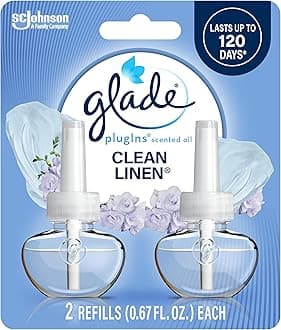Glade PlugIns Refills Air Freshener, Clean Linen, 1.34 Fl Oz, 2 Count